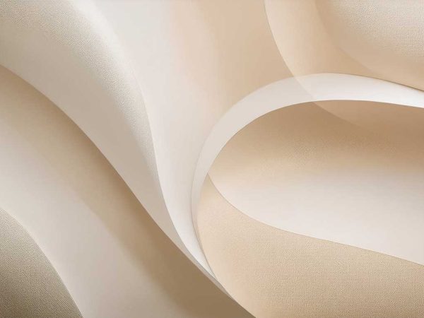 Tapet abstract crem-alb, pentru amenajari moderne.