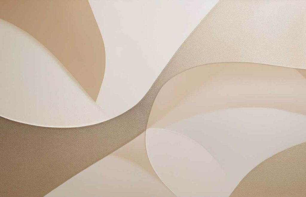 Tapet geometrie crem-alb