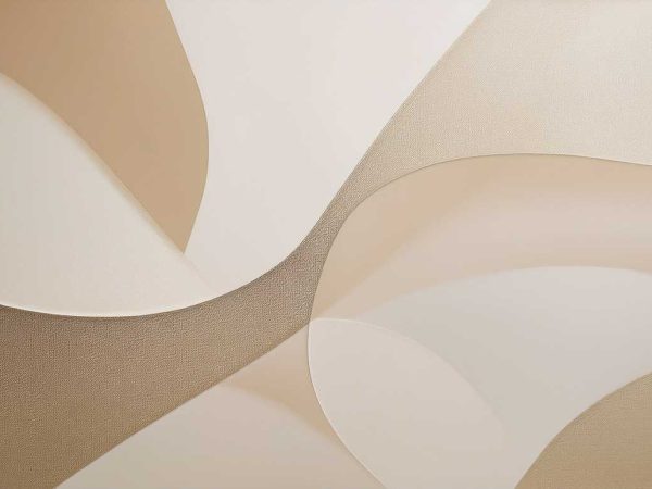 Tapet geometrie crem-alb