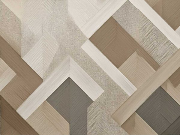 Tapet geometrie gri-crem-bej