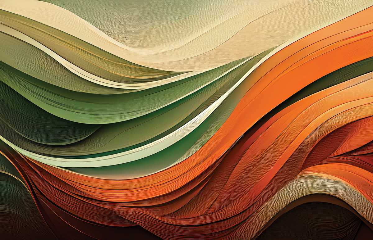 Tapet modern portocaliu crem RoyalDeco. Creeaza un decor unic, modern si elegant