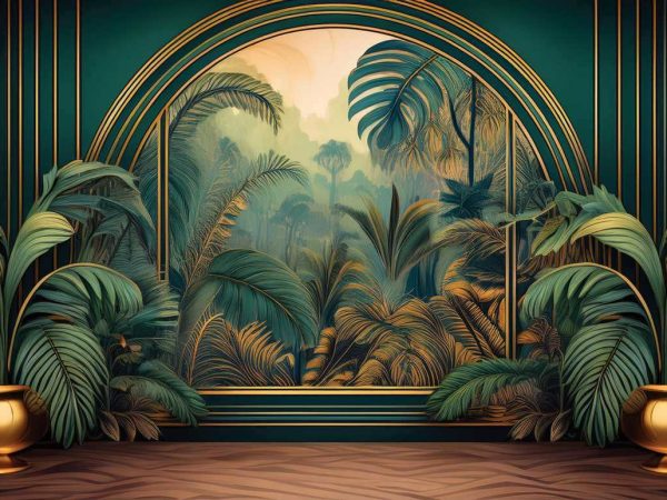 Tapet personalizat jungla verde-Royal-Deco pentru amenajari de succes