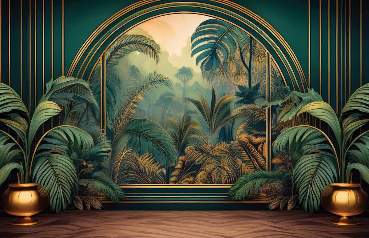 Tapet personalizat jungla verde-Royal-Deco pentru amenajari de succes