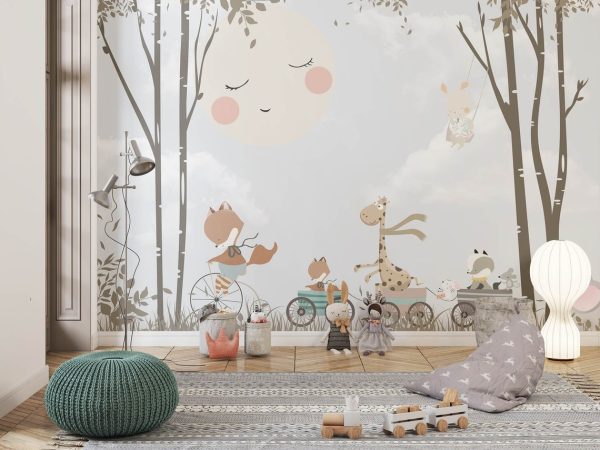 Amenajare tapet sweet moon blue