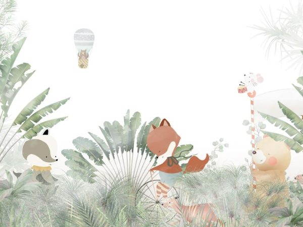 Tapet animale la plimbare in jungla